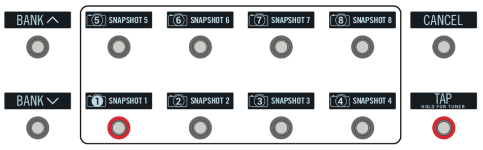 helix assign snapshot to footswitch